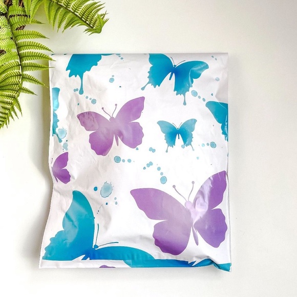 25 10X13 Poly Mailers Butterfly Flat Shipping Envelopes PRICE FIRM - Picture 8 of 9